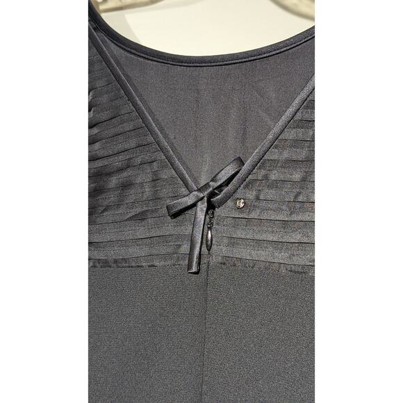 Talbots NWT Maxi Length Black Formal Dress With Sheer Short Sleeves Womens Sz 16 - Picture 5 of 16